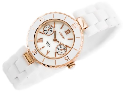 ZEGAREK DAMSKI LONGBO - CHANNEL - white/gold (zx610a) ZEGAREK DAMSKI LONGBO - CHANNEL - white/gold (zx610a)