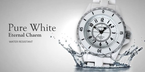 ZEGAREK DAMSKI LONGBO - CHANNEL - white/gold (zx610a) ZEGAREK DAMSKI LONGBO - CHANNEL - white/gold (zx610a)