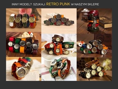 ZEGAREK DAMSKI TAYMA - RETRO PUNK 28 - czerwony (zx585a) ZEGAREK DAMSKI TAYMA - RETRO PUNK 28 - czerwony (zx585a)