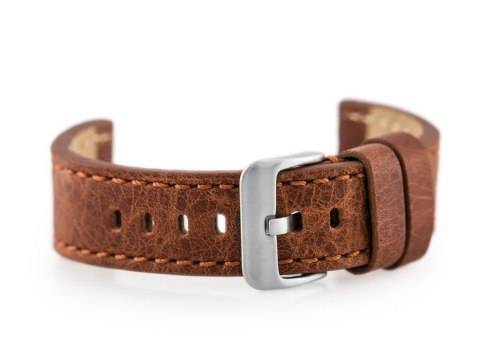 Pasek skórzany do zegarka W48 - PREMIUM - ciemnobrązowy I - 24mm Pasek skórzany do zegarka W48 - PREMIUM - ciemnobrązowy I - 24mm