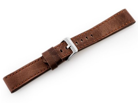 Pasek skórzany do zegarka W48 - PREMIUM - ciemnobrązowy II - 22mm Pasek skórzany do zegarka W48 - PREMIUM - ciemnobrązowy II - 22mm