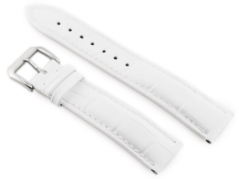 Pasek skórzany do zegarka W64 - biały - 22mm Pasek skórzany do zegarka W64 - biały - 22mm