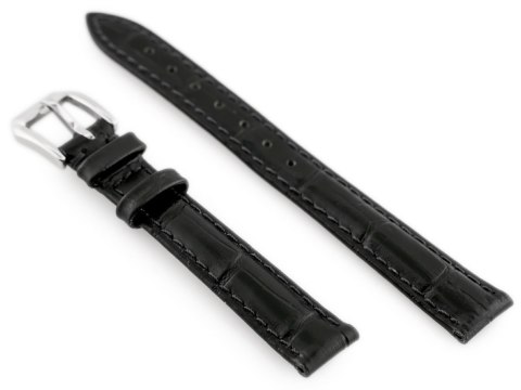 Pasek skórzany do zegarka W64 - czarny - 14mm Pasek skórzany do zegarka W64 - czarny - 14mm