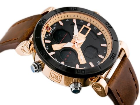 ZEGAREK MĘSKI NAVIFORCE - NF9132 (zn073d) - brown/rose + box ZEGAREK MĘSKI NAVIFORCE - NF9132 (zn073d) - brown/rose + box