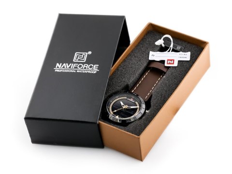 ZEGAREK MĘSKI NAVIFORCE - NF9144 (zn077a) - black/white + box ZEGAREK MĘSKI NAVIFORCE - NF9144 (zn077a) - black/white + box