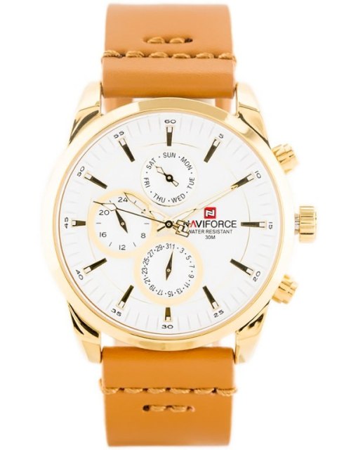 ZEGAREK MĘSKI NAVIFORCE - NF9148 (zn085b) gold + BOX ZEGAREK MĘSKI NAVIFORCE - NF9148 (zn085b) gold + BOX