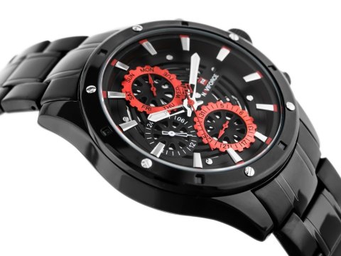 ZEGAREK MĘSKI NAVIFORCE - NF9149 (zn090b) black / red + BOX ZEGAREK MĘSKI NAVIFORCE - NF9149 (zn090b) black / red + BOX