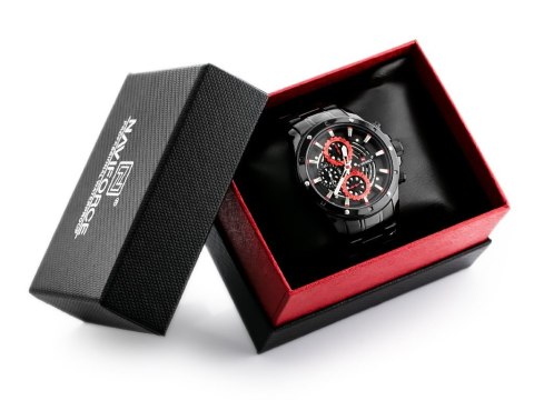 ZEGAREK MĘSKI NAVIFORCE - NF9149 (zn090b) black / red + BOX ZEGAREK MĘSKI NAVIFORCE - NF9149 (zn090b) black / red + BOX