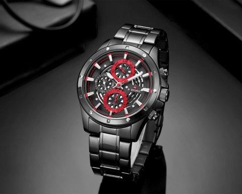 ZEGAREK MĘSKI NAVIFORCE - NF9149 (zn090b) black / red + BOX ZEGAREK MĘSKI NAVIFORCE - NF9149 (zn090b) black / red + BOX