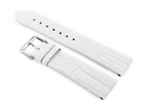 Pasek skórzany do zegarka W57 - biały - 20mm Pasek skórzany do zegarka W57 - biały - 20mm