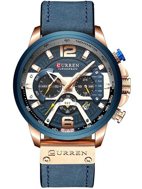 ZEGAREK MĘSKI CURREN 8329 (zc027e) - CHRONOGRAF + BOX ZEGAREK MĘSKI CURREN 8329 (zc027e) - CHRONOGRAF + BOX