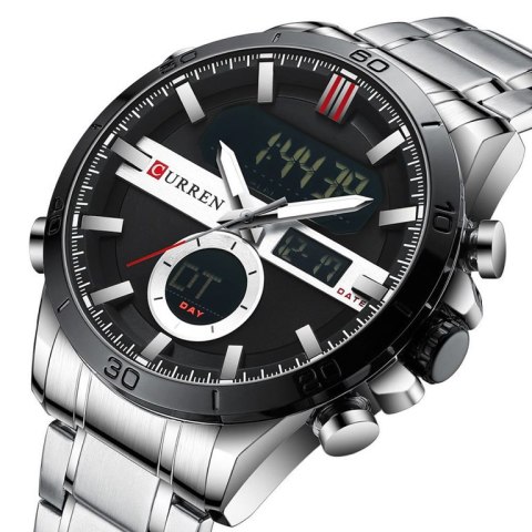 ZEGAREK MĘSKI CURREN 8384 (zc023a) -DUAL TIME +BOX ZEGAREK MĘSKI CURREN 8384 (zc023a) -DUAL TIME +BOX