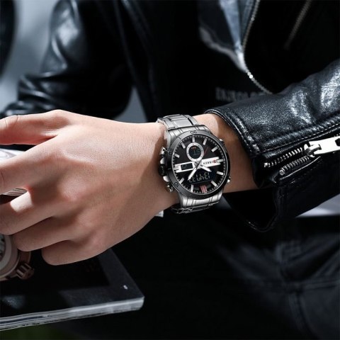 ZEGAREK MĘSKI CURREN 8384 (zc023a) -DUAL TIME +BOX ZEGAREK MĘSKI CURREN 8384 (zc023a) -DUAL TIME +BOX