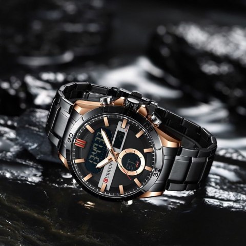 ZEGAREK MĘSKI CURREN 8384 (zc023c) - DUAL TIME + BOX ZEGAREK MĘSKI CURREN 8384 (zc023c) - DUAL TIME + BOX