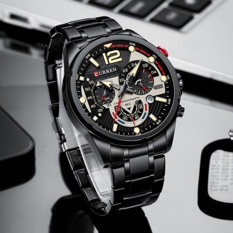 ZEGAREK MĘSKI CURREN 8395 (zc019b) - CHRONOGRAF ZEGAREK MĘSKI CURREN 8395 (zc019b) - CHRONOGRAF