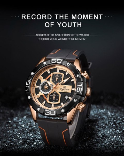 ZEGAREK MĘSKI NAVIFORCE NF8018T - CHRONOGRAF (zn123c) + BOX ZEGAREK MĘSKI NAVIFORCE NF8018T - CHRONOGRAF (zn123c) + BOX
