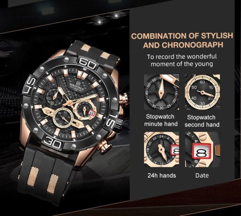ZEGAREK MĘSKI NAVIFORCE NF8019T - CHRONOGRAF (zn125d) + BOX ZEGAREK MĘSKI NAVIFORCE NF8019T - CHRONOGRAF (zn125d) + BOX