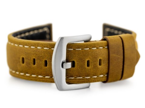 Pasek skórzany do zegarka W29 - jasny brąz 22mm Pasek skórzany do zegarka W29 - jasny brąz 22mm