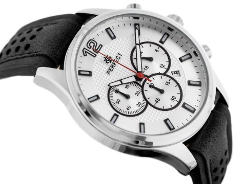ZEGAREK MĘSKI PERFECT CH01L - CHRONOGRAF (zp354a) + BOX ZEGAREK MĘSKI PERFECT CH01L - CHRONOGRAF (zp354a) + BOX