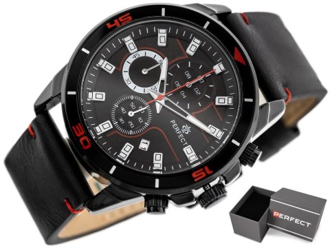 ZEGAREK MĘSKI PERFECT CH02L - CHRONOGRAF (zp351d) + BOX ZEGAREK MĘSKI PERFECT CH02L - CHRONOGRAF (zp351d) + BOX
