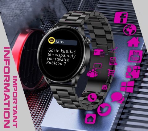 SMARTWATCH DAMSKI Rubicon RNCE81 - WYKONYWANIE POŁĄCZEŃ, PULSOKSYMETR (sr045b) SMARTWATCH DAMSKI Rubicon RNCE81 - WYKONYWANIE POŁĄCZEŃ, PULSOKSYMETR (sr045b)