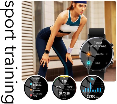 SMARTWATCH DAMSKI Rubicon RNCE98 - WYKONYWANIE POŁĄCZEŃ, PULSOKSYMETR (sr043b)