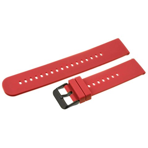 Pasek gumowy do zegarka U27 - czerwony/czarny - 22mm Pasek gumowy do zegarka U27 - czerwony/czarny - 22mm