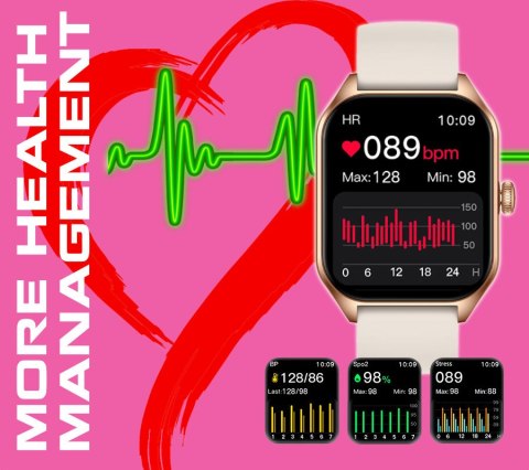 SMARTWATCH UNISEX Rubicon RNCF03 - ROZMOWY BLUETOOTH, ALWAYS ON DISPLAY (sr049a)