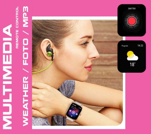 SMARTWATCH UNISEX Rubicon RNCF03 - ROZMOWY BLUETOOTH, ALWAYS ON DISPLAY (sr049a)