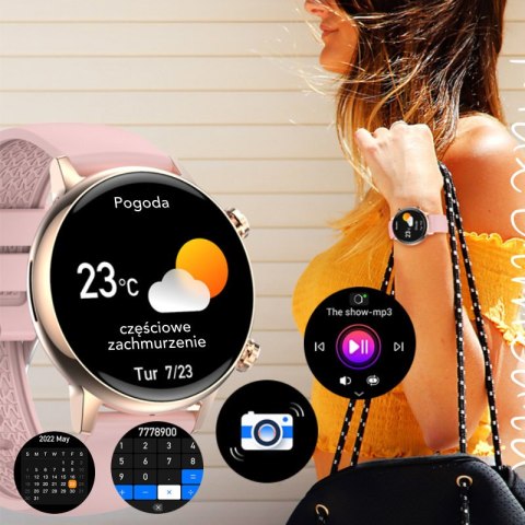 SMARTWATCH DAMSKI Rubicon RNCF09 - TRYBY SPORTOWE, MONITOR SNU (sr054a) SMARTWATCH DAMSKI Rubicon RNCF09 - TRYBY SPORTOWE, MONITOR SNU (sr054a)