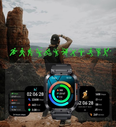 SMARTWATCH MĘSKI Gravity GT6-1 - WYKONYWANIE POŁĄCZEŃ, MONITOR SNU (sg020a) SMARTWATCH MĘSKI Gravity GT6-1 - WYKONYWANIE POŁĄCZEŃ, MONITOR SNU (sg020a)
