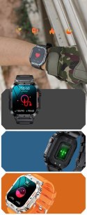 SMARTWATCH MĘSKI Gravity GT6-2 - WYKONYWANIE POŁĄCZEŃ, MONITOR SNU (sg020b)