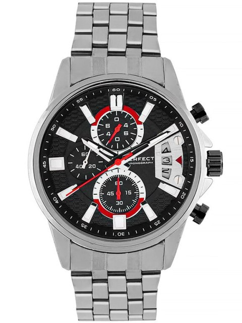 ZEGAREK MĘSKI PERFECT M504CH-02 - CHRONOGRAF (zp383b) + BOX ZEGAREK MĘSKI PERFECT M504CH-02 - CHRONOGRAF (zp383b) + BOX