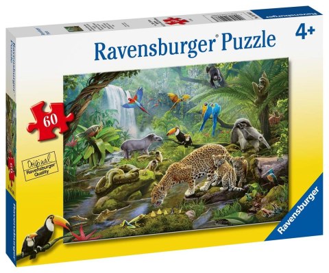 Ravensburger Puzzle dla dzieci 2D: Zwierzęta z lasu tropikalnego 60 elementów 5166 Ravensburger Puzzle dla dzieci 2D: Zwierzęta z lasu tropikalnego 60 elementów 5166
