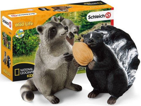 Schleich 42532 Orzechowe Psoty Szop Pracz Skunks Wild Life Schleich 42532 Orzechowe Psoty Szop Pracz Skunks Wild Life