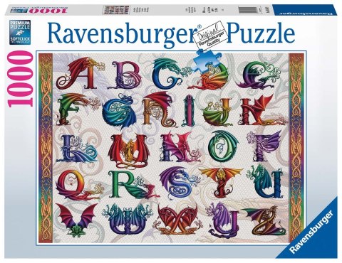 Ravensburger Puzzle 2D 1000 elementów: Alfabet smoków 16814 Ravensburger Puzzle 2D 1000 elementów: Alfabet smoków 16814