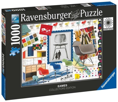 Ravensburger Puzzle 2D 1000 elementów: Eames Design Classics Krzesła 16900 Ravensburger Puzzle 2D 1000 elementów: Eames Design Classics Krzesła 16900