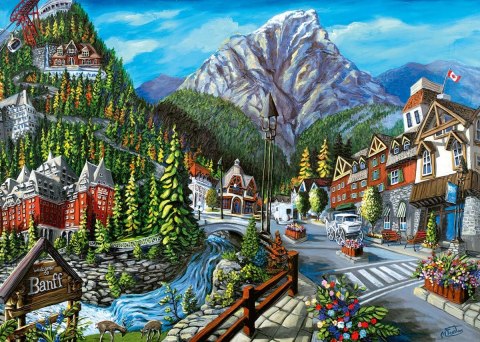 Ravensburger Puzzle 2D 1000 elementów: Witamy w Banff 16481 Ravensburger Puzzle 2D 1000 elementów: Witamy w Banff 16481