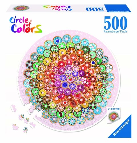 Ravensburger Puzzle 2D: Paleta kolorów. Donuty 500 elementów 17346 Ravensburger Puzzle 2D: Paleta kolorów. Donuty 500 elementów 17346