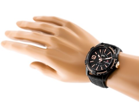 ZEGAREK MĘSKI NAVIFORCE - NF9117L (zn069c) - black/rose + box ZEGAREK MĘSKI NAVIFORCE - NF9117L (zn069c) - black/rose + box