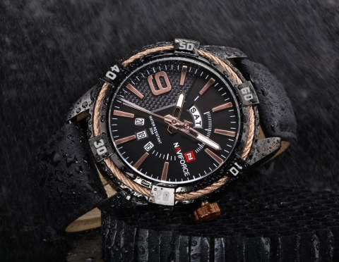 ZEGAREK MĘSKI NAVIFORCE - NF9117L (zn069c) - black/rose + box ZEGAREK MĘSKI NAVIFORCE - NF9117L (zn069c) - black/rose + box