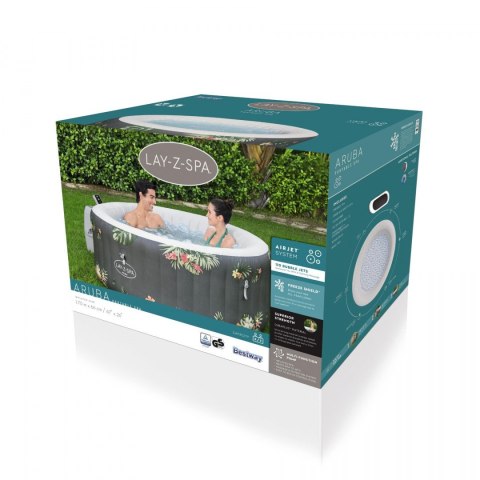 Aruba Lay-Z-Spa AirJet Przydomowe Spa BESTWAY 3-osobowe + Pompa + Filtr + Pokrywa Aruba Lay-Z-Spa AirJet Przydomowe Spa BESTWAY 3-osobowe + Pompa + Filtr + Pokrywa