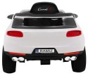Autko Turbo-S na akumulator dla dzieci Biały + Pilot + Wolny Start + Koła EVA + Radio MP3