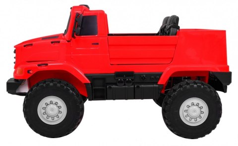 Auto na akumulator Mercedes-Benz Zetros dla dzieci Czerwony + 2-osobowy + Bagażnik + Pilot Auto na akumulator Mercedes-Benz Zetros dla dzieci Czerwony + 2-osobowy + Bagażnik + Pilot