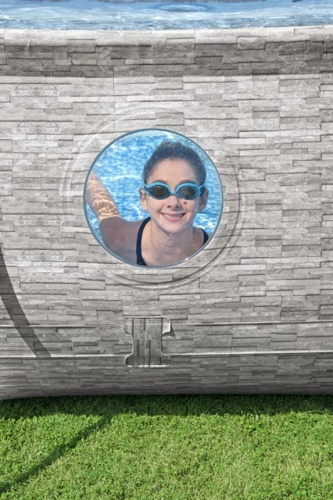 Basen stelażowy Power Steel Swim Vista z oknem 488x305x107 16x10FT BESTWAY 6w1 + Pompa piaskowa Basen stelażowy Power Steel Swim Vista z oknem 488x305x107 16x10FT BESTWAY 6w1 + Pompa piaskowa