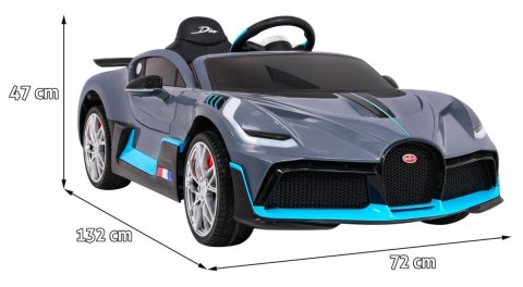 Bugatti Divo Autko na akumulator dla dzieci Szary + Pilot + EVA + Wolny Start + LED MP3 Bugatti Divo Autko na akumulator dla dzieci Szary + Pilot + EVA + Wolny Start + LED MP3