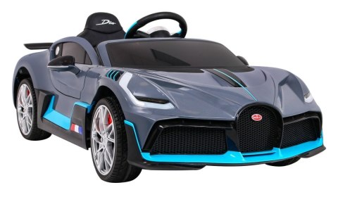 Bugatti Divo Autko na akumulator dla dzieci Szary + Pilot + EVA + Wolny Start + LED MP3 Bugatti Divo Autko na akumulator dla dzieci Szary + Pilot + EVA + Wolny Start + LED MP3