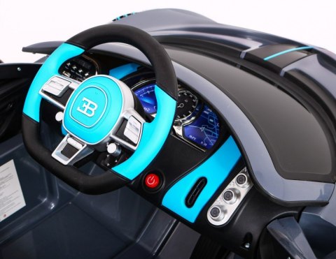 Bugatti Divo Autko na akumulator dla dzieci Szary + Pilot + EVA + Wolny Start + LED MP3 Bugatti Divo Autko na akumulator dla dzieci Szary + Pilot + EVA + Wolny Start + LED MP3