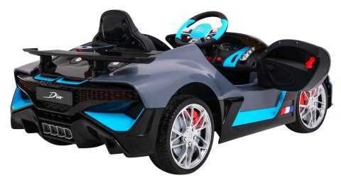Bugatti Divo Autko na akumulator dla dzieci Szary + Pilot + EVA + Wolny Start + LED MP3 Bugatti Divo Autko na akumulator dla dzieci Szary + Pilot + EVA + Wolny Start + LED MP3