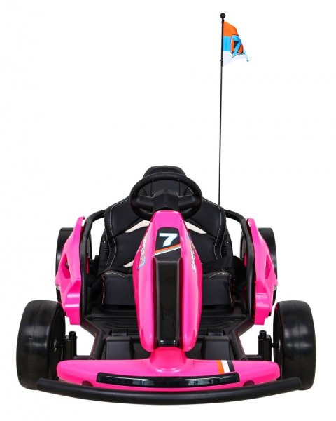 Gokart Speed 7 Drift King na akumulator dla dzieci Różowy + Funkcja driftu + Sportowe siedzenie + 2 Prędkości + EVA Gokart Speed 7 Drift King na akumulator dla dzieci Różowy + Funkcja driftu + Sportowe siedzenie + 2 Prędkości + EVA